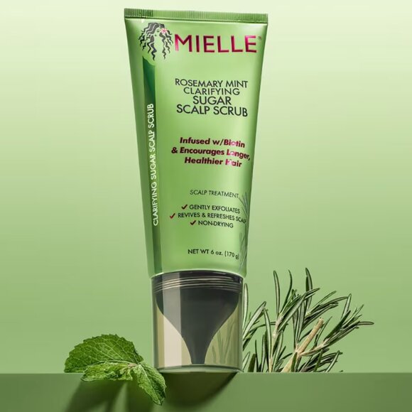 NWT Mielle Organics Rosemary Mint Clarifying Sugar Scalp Scrub - Picture 2 of 9